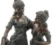 "Deux jeunes filles au panier de fleurs"