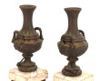 Garniture de cheminée en régule, métal d