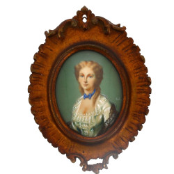 "Portrait de femme", miniature peinte à 