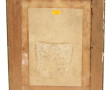 Petit miroir ancien en bois et stuc à dé