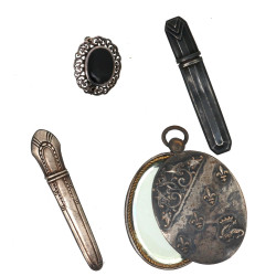 2 porte-épingles dont l'un en argent : u