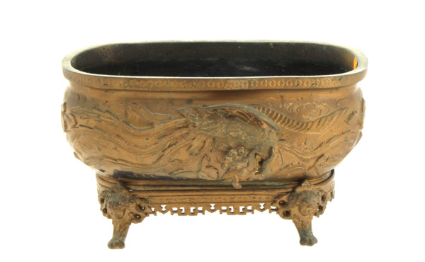 Jardinière fin XIXème en métal compositi