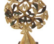 Arbre de vie en céramique, socle en bois