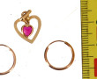 Pendentif cœur en or jaune 750ème, poinç