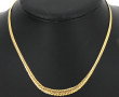 Collier maille plate en chute en or 18 c