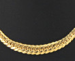 Collier maille plate en chute en or 18 c