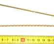 Collier maille plate en chute en or 18 c