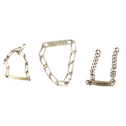 Lot de 3 gourmettes en argent, poids 74,