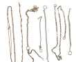 Lot de 7 chaînes de montre en métal dont