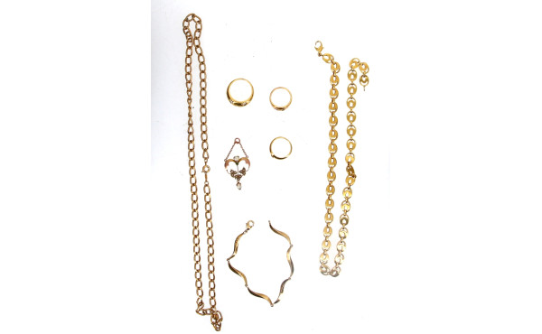 Collier en plaqué or maille fantaisie MU