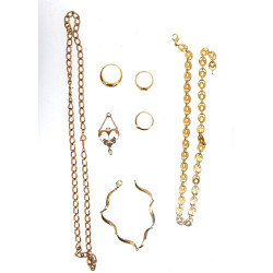Collier en plaqué or maille fantaisie MU