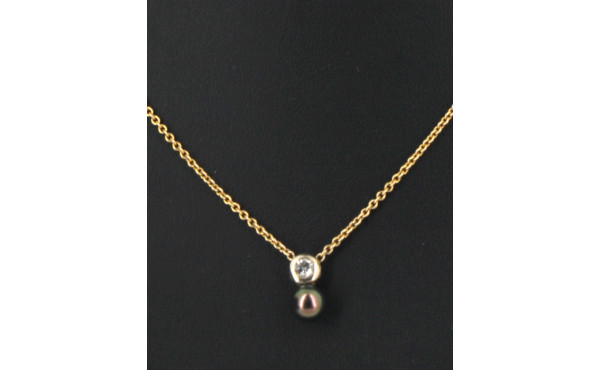 Collier en or jaune 14 cts (585ème) sert
