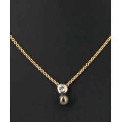 Collier en or jaune 14 cts (585ème) sert