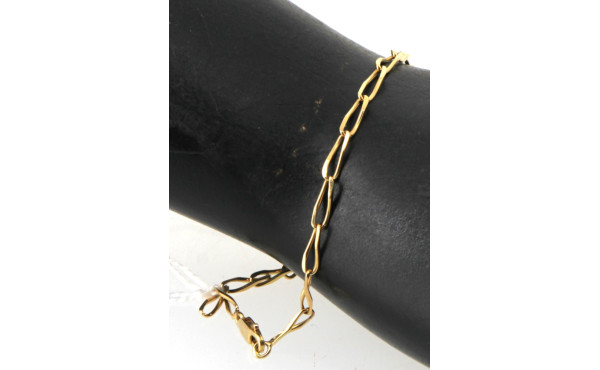 Bracelet maille alternée en or 14 cts (5