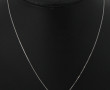 Collier en or gris 375ème et oxyde blanc