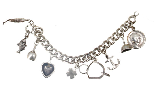 Bracelet en argent maille gourmette, ave