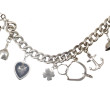 Bracelet en argent maille gourmette, ave