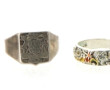 Lot de 8 bagues en argent, poids 53 grs