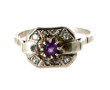 Bague ancienne en argent sertie d'une am
