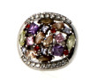 Bague jonc en argent sertie de strass de