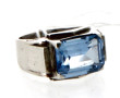 Bague ART DECO en argent sertie d'une pi