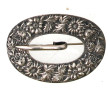 Boucle broche en argent à décor floral, 
