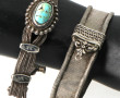 Deux bracelets anciens en argent, l'un p