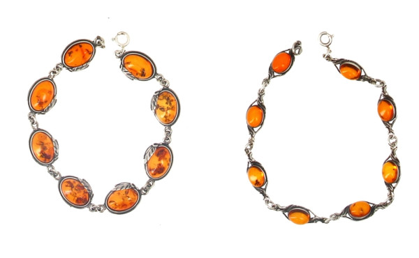 Deux bracelets ligne en argent 925ème se