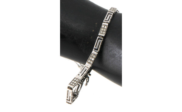 Bracelet ligne en argent 925ème serti de