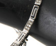 Bracelet ligne en argent 925ème serti de