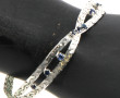 Bracelet ligne en argent 333ème serti de