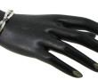 Bracelet ligne en argent 333ème serti de
