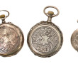 Lot de 4 montres gousset dont 2 en argen