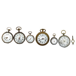 Lot de 4 montres gousset dont 2 en argen