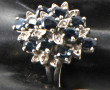 Bague en argent 925ème, sertie de 11 sap