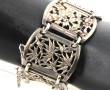 Bracelet en argent, plaques articulées e