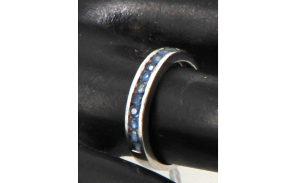 Bague jonc en argent 925ème sertie de 11