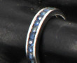 Bague jonc en argent 925ème sertie de 11