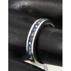 Bague jonc en argent 925ème sertie de 11
