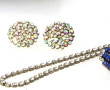 Lot de bijoux fantaisie avec strass dont