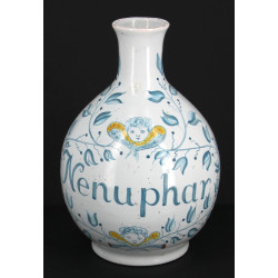 Vase d'apothicaire en faïence marquée "N