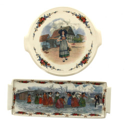 SARREGUEMINES Décor "OBERNAI" - Plat à c