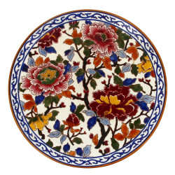 GIEN - Plat à tarte en faïence décor de 