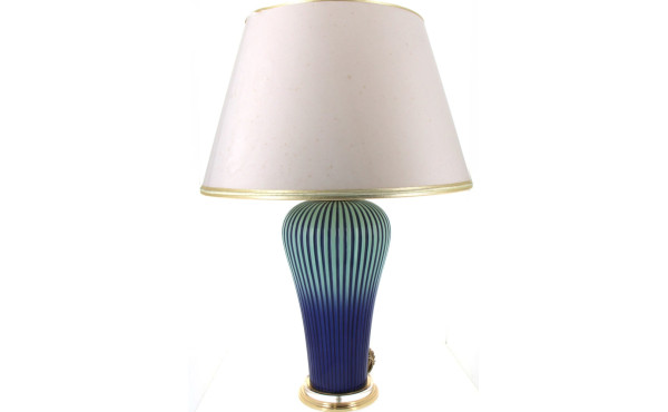 Lampe en céramique moderne bleu et vert 