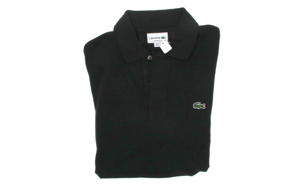 LACOSTE - Polo mixte noir Classic fit, t
