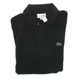 LACOSTE - Polo mixte noir Classic fit, t