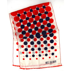 MISS BALMAIN Paris - Echarpe en soie vin