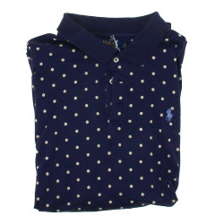 RALPH LAUREN - Polo femme à pois bleu ma