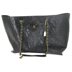 LOLLIPOPS - Sac noir forme cabas à deux 