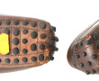 TODDS - Paire de mocassins en cuir brun,